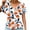Orange, variant on JTZGDY Women's Summer Tops Floral Pattern Printed Short Sleeve Dressy Chiffon Ruched Blouses Sexy V Neck Work Tunic Tops Casual Loose T-Shirts Yellow#01 XXL