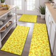 thumbnail image 2 of Yellow Lemon Slices Yellow Pattern Kitchen Rugs Sets Of 3,Kitchen Runner Rugs Non Skid Washable,Decorative Kitchen Floor Mats for Kitchen,Sink,Laundry,17"x30"+ 17"x47" + 17"x59", 2 of 6