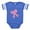 Royal Blue, variant on CafePress - Pretty Pink Bow - Cute Infant Baby Football Bodysuit