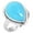 Blue Chalcedony, variant on 925 Sterling Silver Ring Turquoise Handmade Jewelry