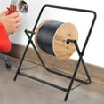 thumbnail image 2 of Miumaeov Single Axle Cable Caddy Wire Spool Dispenser Tool Heavy Duty Cable Holder Stand Foldable Wire Coil Rack, 2 of 18