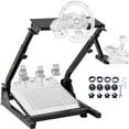 thumbnail image 1 of Logitech G27 G25 G920 - Soporte para volante de carreras (57 x 49 cm, ajustable, de acero inoxidable, juego de carreras, palanca de velocidad, V2, Thrustmaster, Fanatec, volante, pedal no incluido VEVOR Logitech G27 G25 G920, Soporte para volante de carreras, 1 of 9