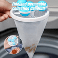 thumbnail image 3 of 3Pcs Floating Hair Filtering Mesh Removal, Reusable Washing Machine Hair Filter Cleaning Mesh Bag Pet Hair Remover, 3 of 7