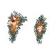 thumbnail image 4 of 2x Centro de mesa con flores y hojas verdes rústicas para bodas Naranja, 4 of 9