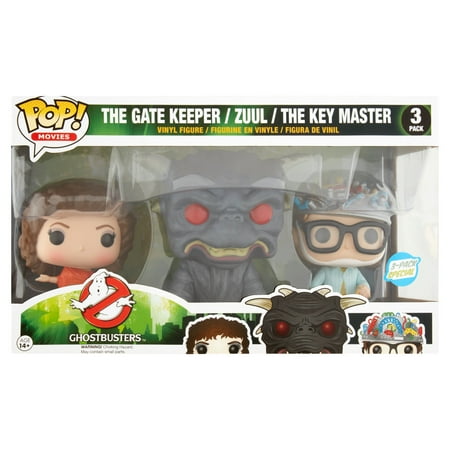 POP Movies: Classic Ghostbusters 3 Pack Walmart Exclusive, The Gatekeeper, Zuul, The Key Master