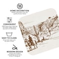 thumbnail image 3 of Lsque Western Desert Cowboys Pattern 4" Drink Coasters Set of 4, PVC Leather Absorbent Coasters, Table Coaster Set Decorative Coffee Cup Coasters Housewarming Gift -Square, 3 of 6