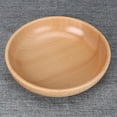thumbnail image 4 of 20 cm Wooden Board Round Natural Wood Serving Tray Samfox Tea Food Server Tableware Water Beverage Platter, 4 of 8