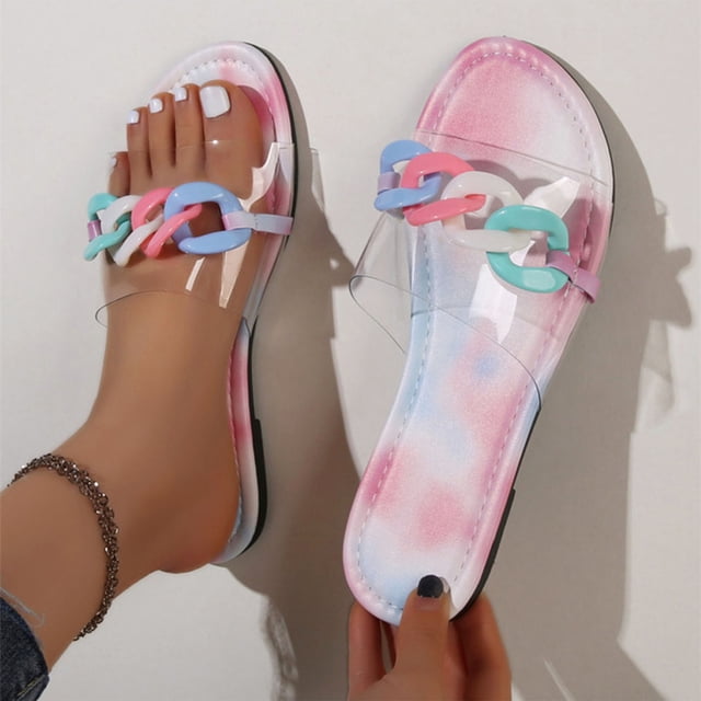Sandalias de verano para mujer Sandalias planas sin cordones Zapatos romanos Sandalias informales con punta abierta Wmkox8yii ytu8475