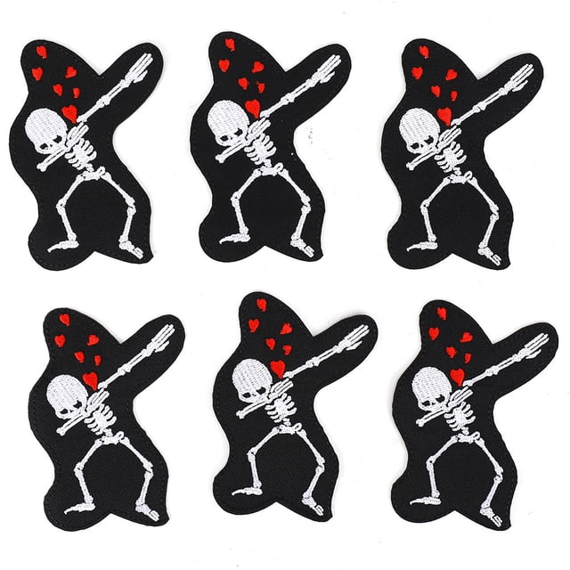 Skull Patch6pcs Skull Skeleton Clothes Pants Patch Embroidery Applique Rapid Response