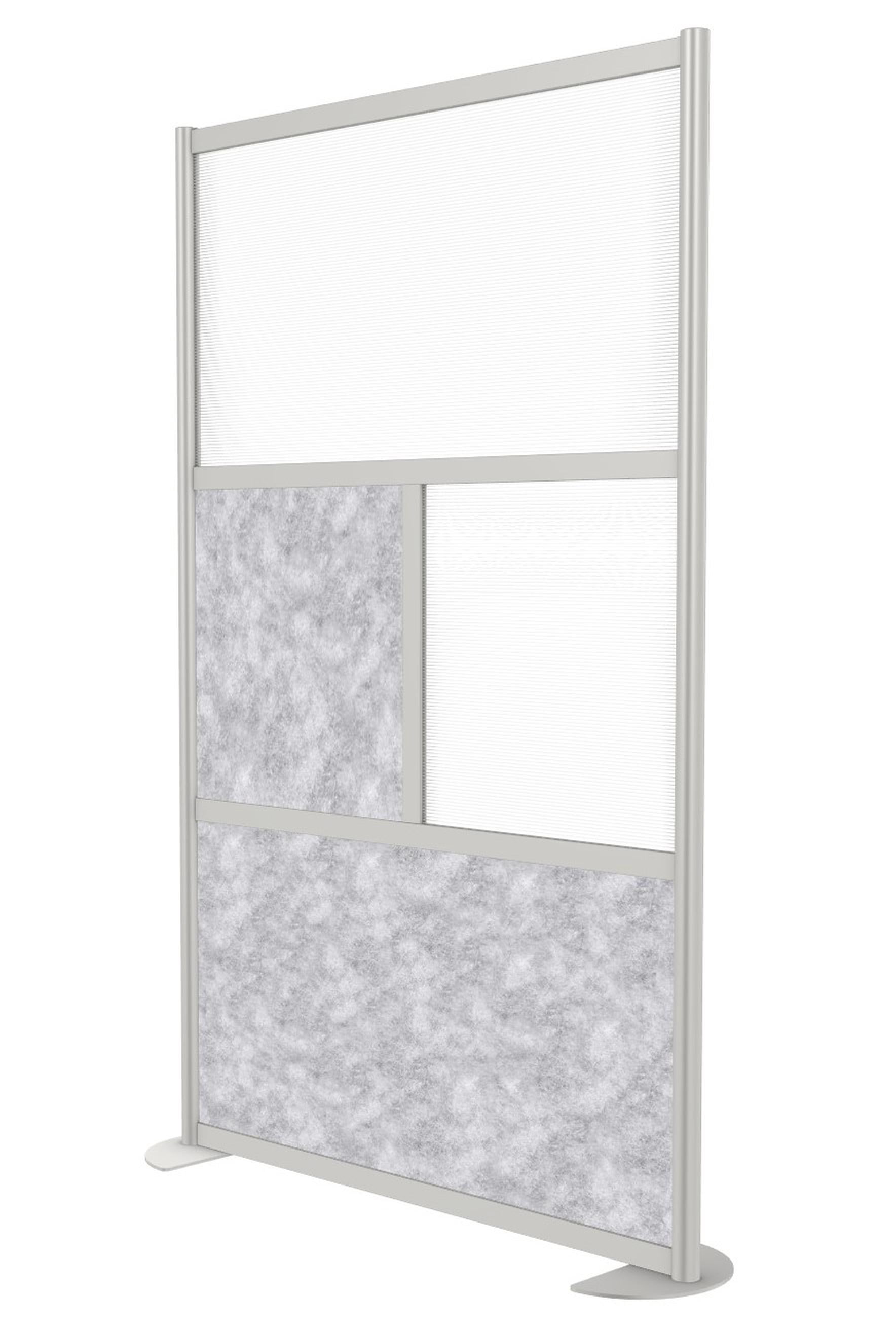 SpaceMakers 4 Ft Acoustic Room Divider – 52" Wide Sound-Dampening Privacy Panel with Aluminum Frame, 78" High