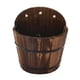 thumbnail image 1 of Maceta de madera tipo barril para jardín, ideal para interiores y exteriores. S, 1 of 9