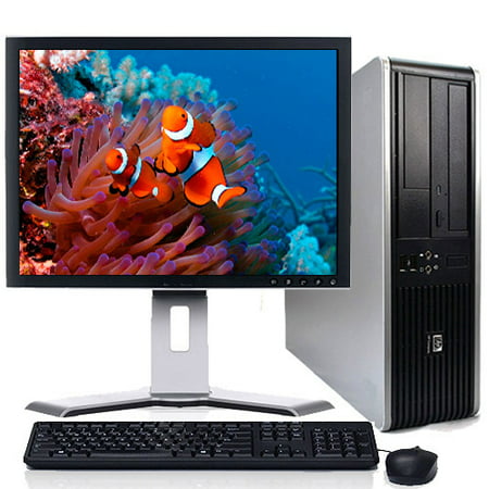 HP Elite/Pro Desktop Computer Bundle Intel 3.0GHz Processor 4GB RAM 250GB HD DVD Wifi Bluetooth Windows 10 and a HP E201 20