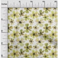thumbnail image 2 of oneOone Polyester Spandex Yellow Fabric Florals Craft Projects Decor Fabric Printed By The Yard 56 Inch Wide, 2 of 4