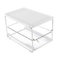 thumbnail image 4 of yuksok Kitchen Organizer Basket with Clear Drawer, Heavy Duty Metal Frame, Multipurpose Single Layer White, 4 of 9
