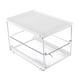 thumbnail image 4 of Organizador de almacenamiento de gabinete con contenedor transparente, organizador de armario para baño Blanco de una sola capa, 4 of 9