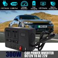 thumbnail image 2 of 7.25 inch Inversor de coche de 300w para CC 12v a CA 220v convertidor de potencia más ligero para cigarrillos de coche 4 U, 2 of 5