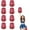 Rose red gold, variant on 8 PCS Cheerleader Pom Poms,with Baton Handle for Rooters Cheering Squad Team Spirit Sports (Blue Gold)