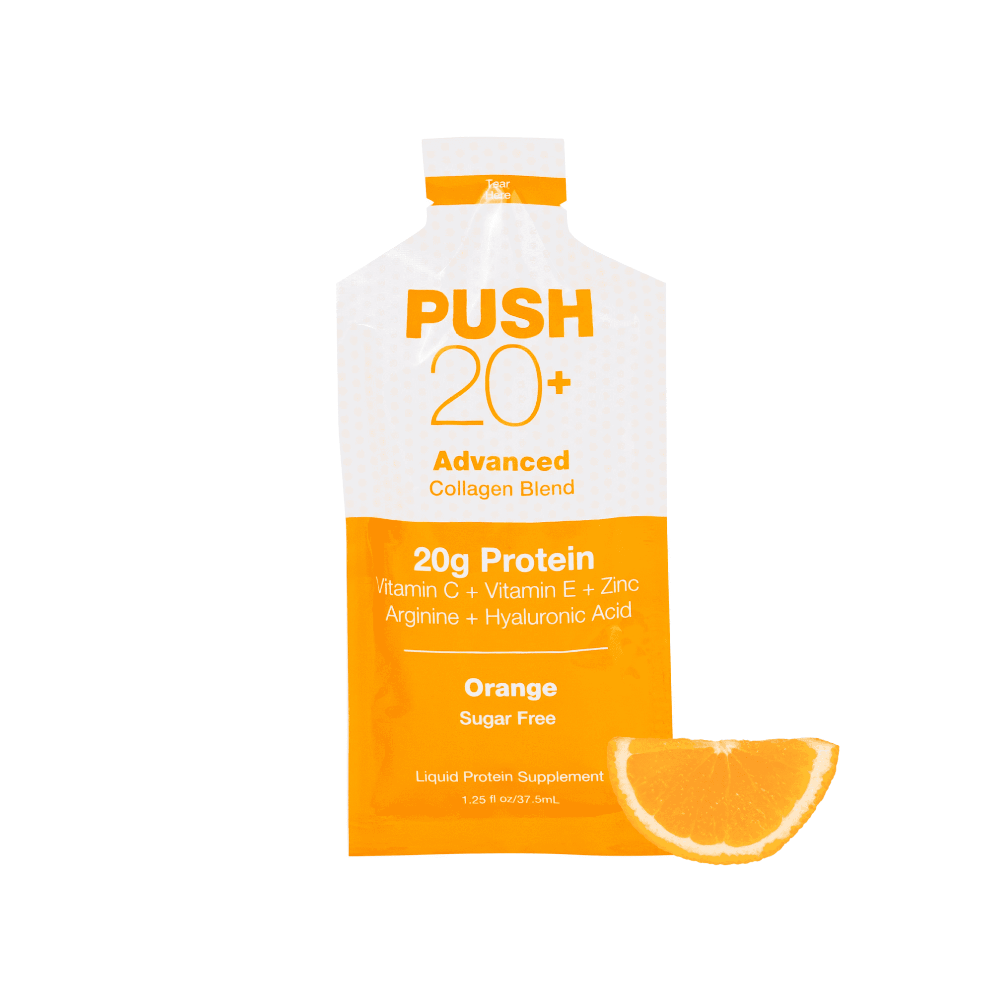 Global Health Products PUSH 20+ Collagen Protein, Orange, 20g Protein, 60 Count