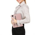 thumbnail image 6 of TECH CIRCLE Business Case for iPad Pro 11 & iPad Air 10.9" (5th/4th Generation) - Classic Leather Case with [Zipper Pocket /Handstrap /Shoulder Strap /Stand] Multifunctional Tablet Cover, Pink, 6 of 6