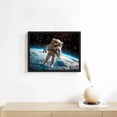 thumbnail image 3 of Nawypu Outer Space Wall Art Posters - Framed Astronaut on Earth Paintings for Modern Decoration  Universe Themed Real Spaceman Pictures Prints Artwork Decor for Living Room Dormitory Teens Bedroom Bar, 3 of 4