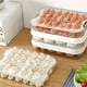 thumbnail image 5 of Caja De Mantenimiento De Alimentos Frescos De Plástico Blanco Para Frutas Y Verduras Con Tapa De Sellado Diseño De Apilamiento De Capas Dobles Contenedor Refrigerado Para Refrigerador De Cocina Minnieouse HA022477-00, 5 of 7