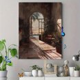 thumbnail image 4 of Desert Oasis Archway Courtyard Canvas Print Wall Art for Living Room Bedroom Office Hallway, 4 of 8