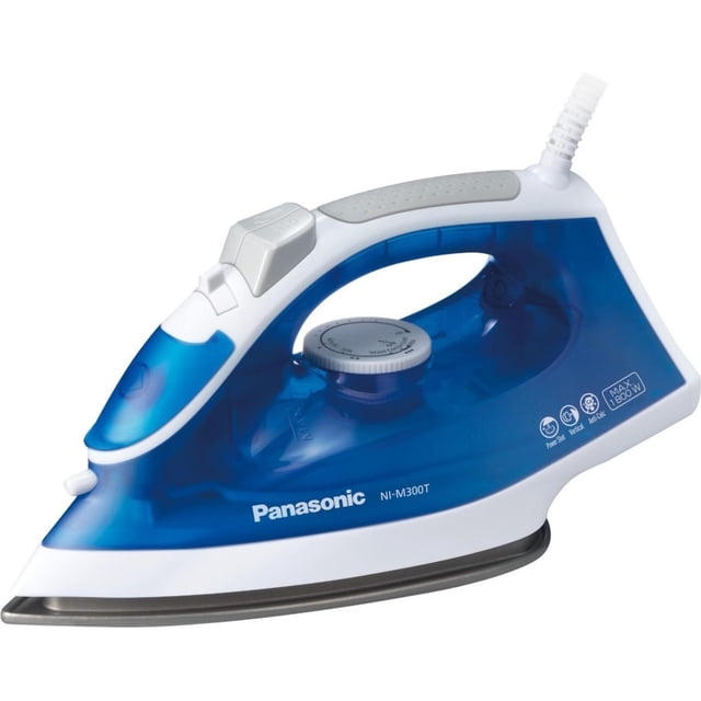 Plancha Vertical a Vapor Panasonic Azul Blanco con Revestimiento de Titanio Avanzado