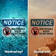 thumbnail image 6 of (2 Pack) Non-Potable Water Do Not Drink OSHA Notice Sign 18 Inch X 12 Inch Plastic Sign, Weather Resistant, UV Protected for Workplace, Business, and Construction Site, Made in the USA, 6 of 8