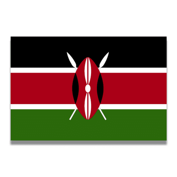 Magnet Me Up Kenya Kenyan Flag Vinyl Automotive Magnet Decal, 4x6 Inches