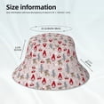 thumbnail image 4 of Daiia Cartoon Santa and Reindeer Pattern Bucket Hat - Trendy Cotton Sun Hat for Beach, Golf, Fishing - Fun Outdoor Vacation Boonie for Men and Women, 4 of 9