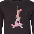 thumbnail image 4 of Inktastic Eiffel Tower in Paris with Flowers and Pink Banner Long Sleeve Youth T-Shirt, 4 of 5