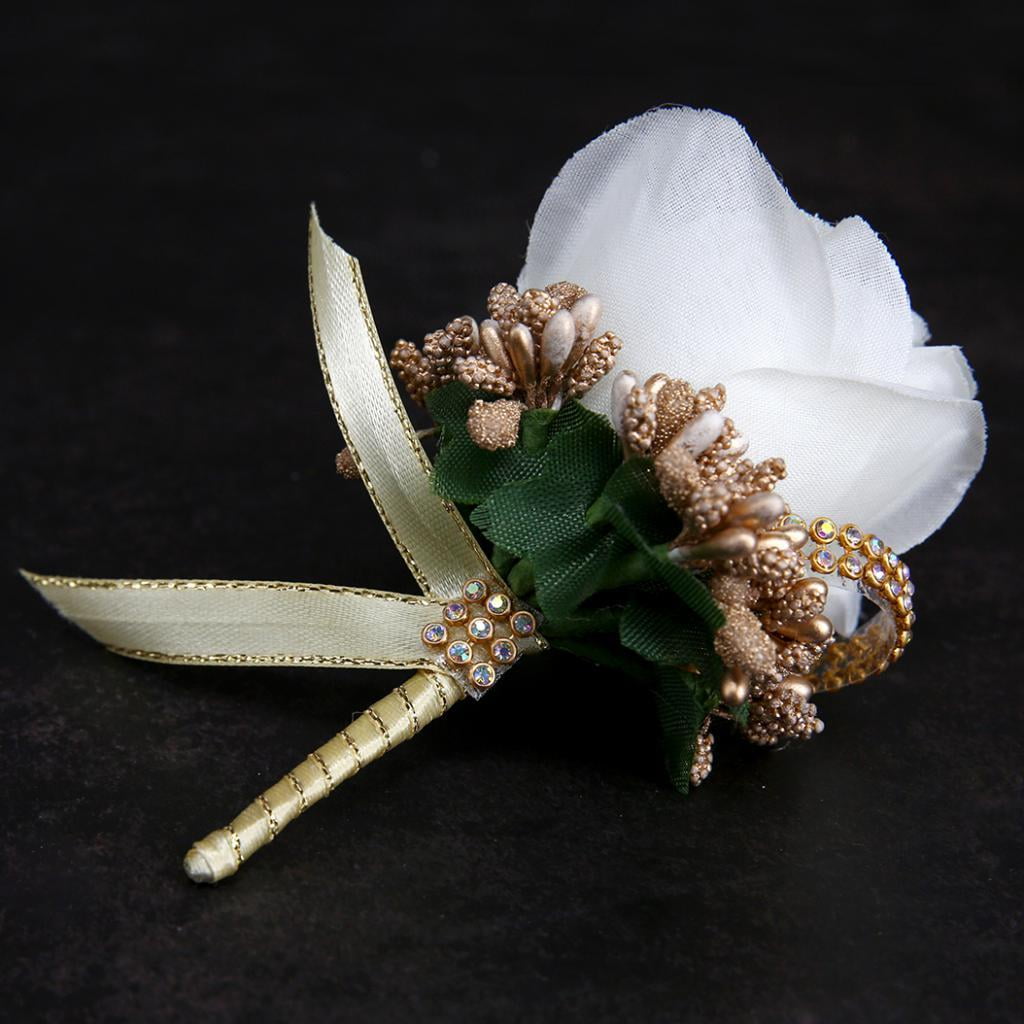 Any Color Pin On Rose Boutonniere with Ribbon delivered in Baton