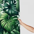 thumbnail image 3 of Awypu Waterproof Shower Curtain for Bathroom Palm Leaves Tropical Exotic Jungle Green Leaf Garden Branches White, 3 of 7