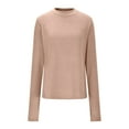 thumbnail image 4 of Fnooota Womens Thermal Tops, Half Turtleneck Fall Winter Pullover Slim Fit Thermal Undershirts Khaki Size S-2XL, 4 of 9