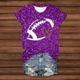 thumbnail image 5 of Womens Sequin Football T-Shirts 2025 Game Day Casual Loose Short Sleeve Tees Crewneck Vintage Fashion Tops, 5 of 5