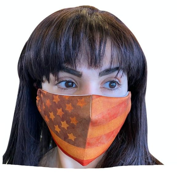 Reusable Flag Face Mask Washable Face Mask with Filter Pocket for Outdoor Sports