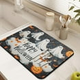 thumbnail image 3 of Drying Mat for Dishes Halloween Horror Pumpkin Ghost Bat Kitchen Drying Mat Non Slip Foldable Washable 18x24 Inch Dry Pad for Halloween Accessories Countertops, 3 of 7