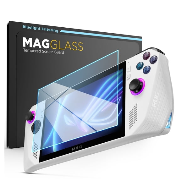 Magglass Designed for ASUS ROG Ally Tempered Glass Screen Protector (7" inch) Blue Light Blocking Full Coverage Guard (Anti-Bluelight for Reduced Eye Fatigue)