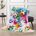 thumbnail image 4 of Soccer Blanket Soccer Gifts for Boys Girls, Super Soft Warm Lightweight Soccer Blankets for Teens, Soccer Throw Blanket Gifts for Thanksgiving Christmas Bed Couch Sofa 50x60in, 4 of 6