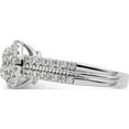 thumbnail image 3 of 14K White Gold Lab Grown Diamond Si1/Si2, G H I, Cluster Ring (Size 7) Made In India rm8823e-075-wlg, 3 of 5