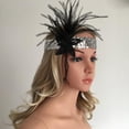 thumbnail image 1 of Diadema de Plumas y Lentejuelas Retro Perfecl, 1 of 8