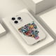 thumbnail image 4 of Destaca del resto: Funda para iPhone plateada con arcoíris de doble capa mate con estampado gráfico divertido para iPhone 15 Pro Max 14 13 12 Pro 11, 4 of 4