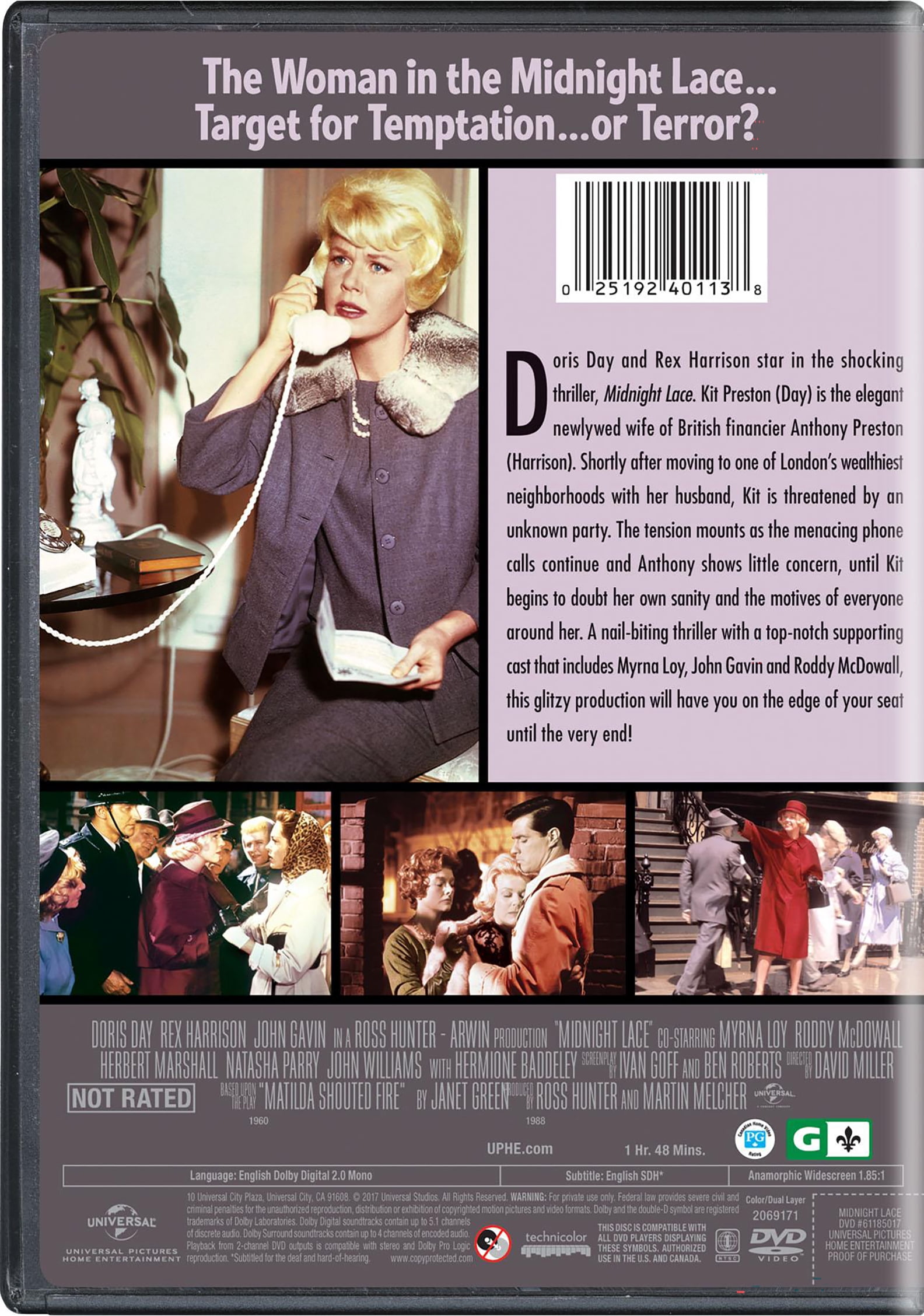 Midnight Lace (DVD), Thriller, Universal