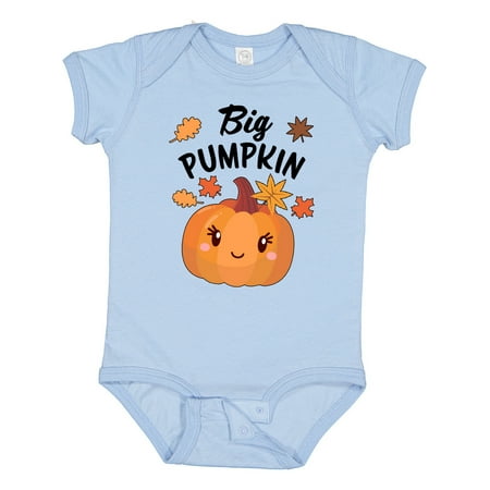 

Inktastic Big Pumpkin with Fall Leaves Gift Baby Boy or Baby Girl Bodysuit