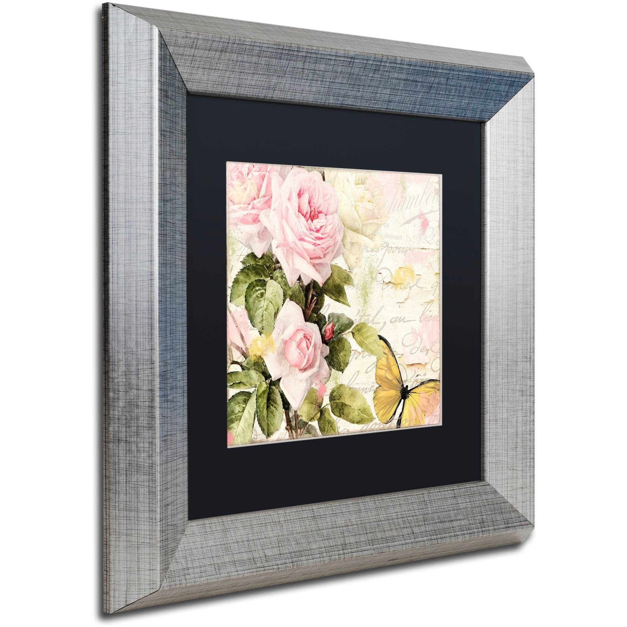 Trademark Fine Art "Florabella II" Canvas Art by Color Bakery Black Matte, Silver Frame