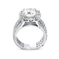 thumbnail image 2 of Bague de Fiançailles Coussin Halo Diamant 3 Rangées 4 1/2ct Or Blanc 14k, 2 of 4