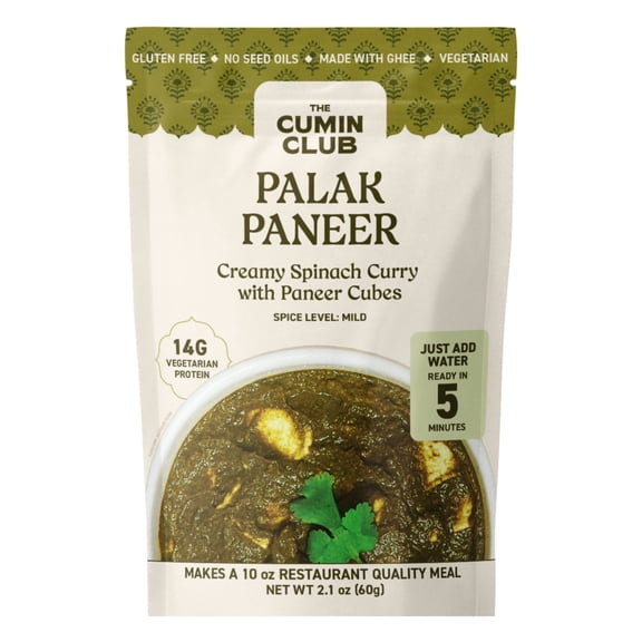 The Cumin Palak Paneer - Instant Indian Food - Ready to Eat - 10oz Meal