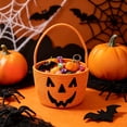 thumbnail image 4 of Halloween Pumpkin Shaped Handbag and Storage Basket with Spider and Bat Designs for Festive Decor and Organization, 4 of 5