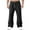 #385-Black, variant on Men's Straight Leg Pants, Solid Color Washed, Comfort Fit for Casual Daily Use