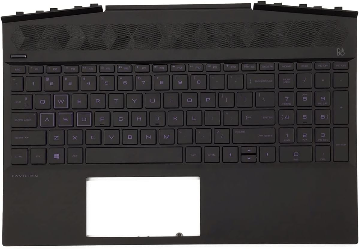 Replacement Upper Case Palmrest For HP Pavilion Gaming Laptop 15-DK Series (L57593-001) With Backlit Keyboard